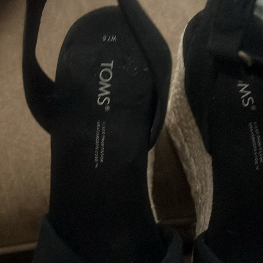 Women's Black Espadrille Sandals - Picture 8 of 11